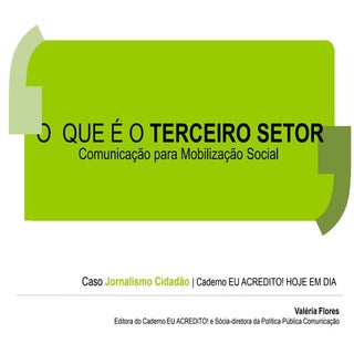 Terceiro Setor e Comunicação Estrat...