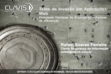 Palestra em parceria com o @cefet_rj – Auditoria Teste de Invasão em Aplicações