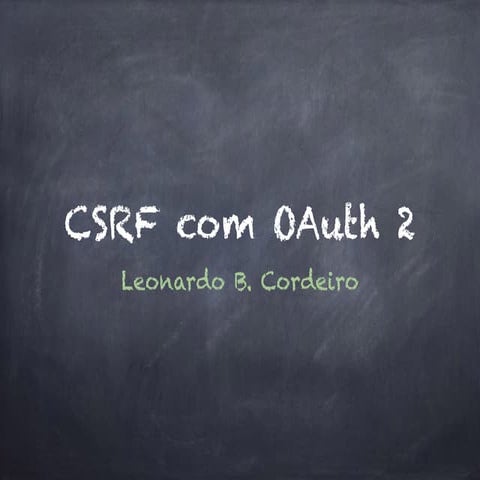 CSRF e OAuth2
