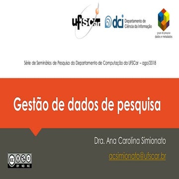 Gestão de dados de pesquisa