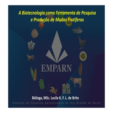 Palestra expofruit a biotecnologia como ferramenta na pesquisa e produção de ...