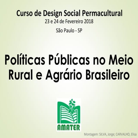 Palestra Politicas Publicas no Meio Rural