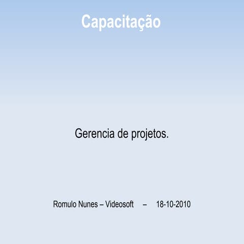 Palestra Gerencia de Projetos