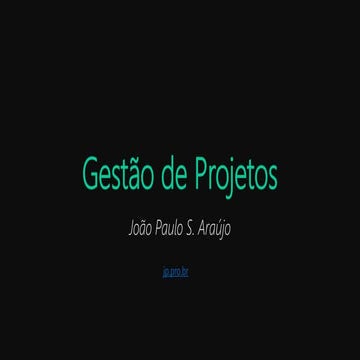 Palestra sobre Gestão de Projetos