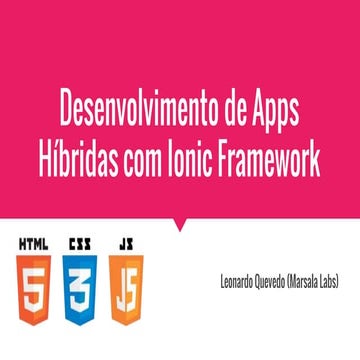 Palestra GU Mobile (Ionic Framework) por Leonardo Quevedo