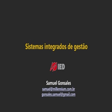 Palestra IED Sistemas Integrados de Gestão