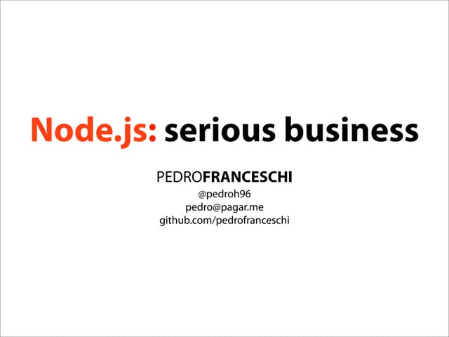 Node.js: serious business