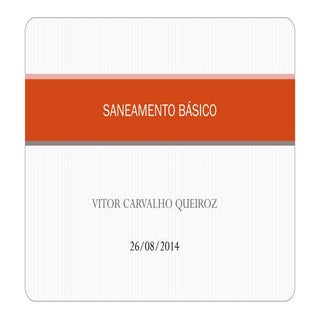 Seminário Saneamento Básico, Saúde ...