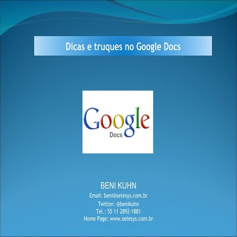 Palestra truques google apps