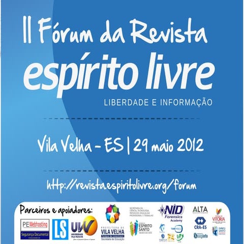 Palestra wordpress - II forum revista espírito livre
