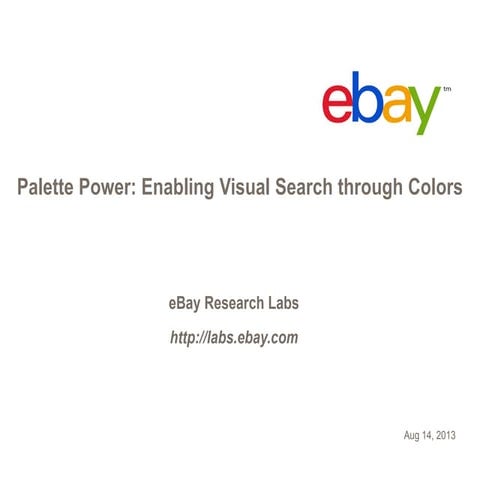 Palette Power: Enabling Visual Search through Colors