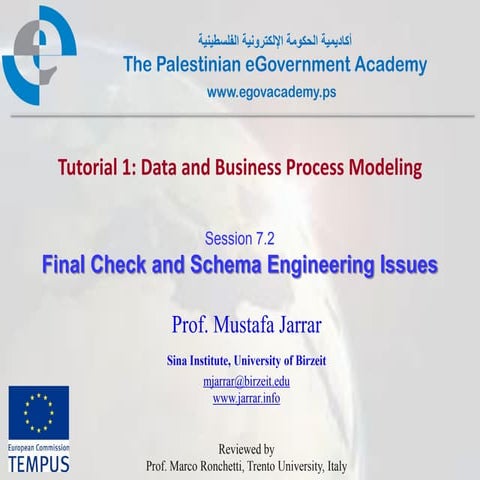 Pal gov.tutorial1.session7 2.finalcheckandschemaengineeringissues