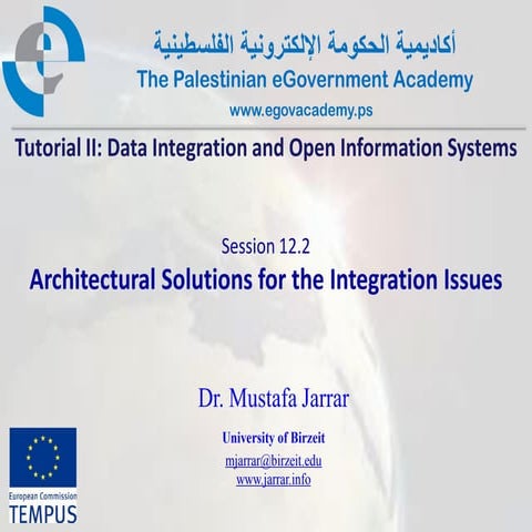 Pal gov.tutorial2.session12 2.architectural solutions for the integration issues
