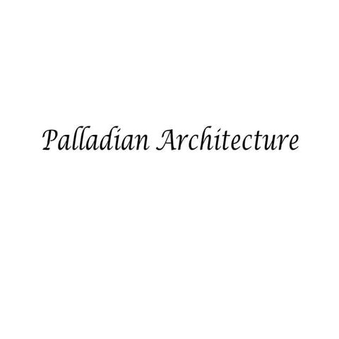 Palladianism