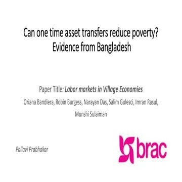 Power of partnership conference: Presentation: Labour markets in village econ...
