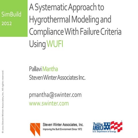 A Systematic Approach to Hygrothermal Modeling and Compliance with Failure Cr...
