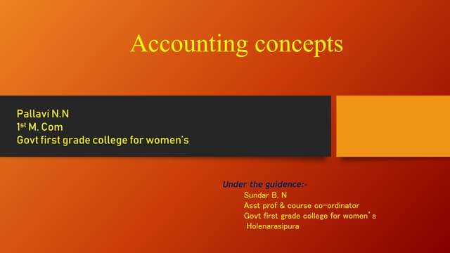 Accounting concepts
