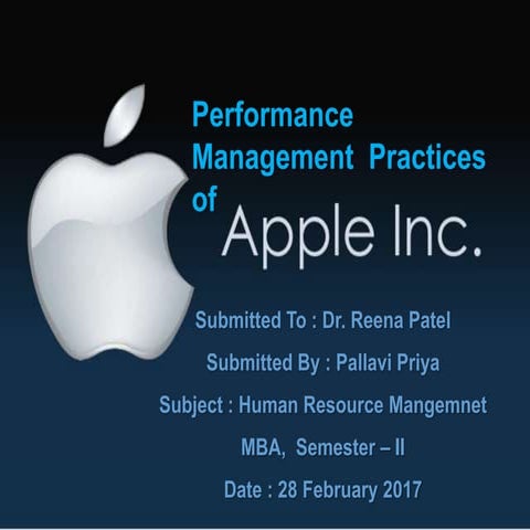  Performance management practices of Apple 