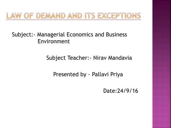 Law of demand