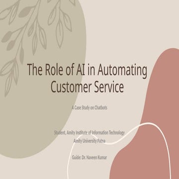 Role of AI Chatbots in Improving Customer Experience .pptx