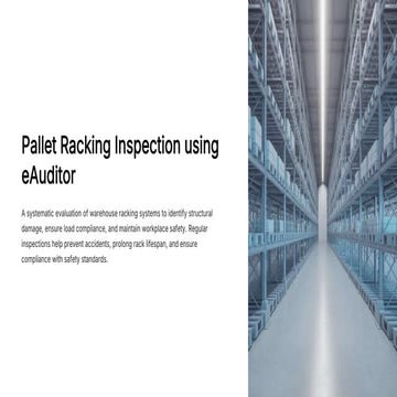 Pallet Racking Inspection with eAuditor Audits & Inspections | PDF