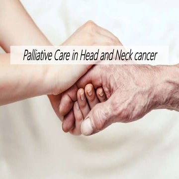Palliative in head and neck cancer