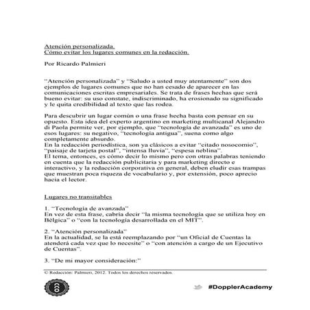 Cómo evitar los lugares comunes en la redacción