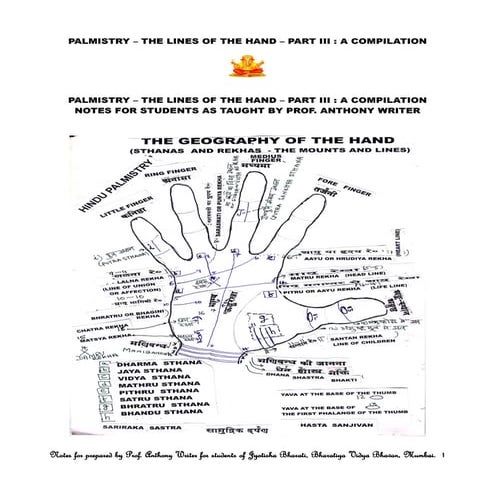 Palmistry – the lines of the hand – part iii    a compilation for students
