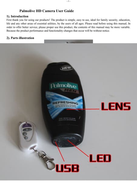 Palmolive hd camera user guide
