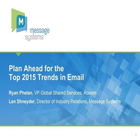Plan Ahead for the Top 2015 Email Trends