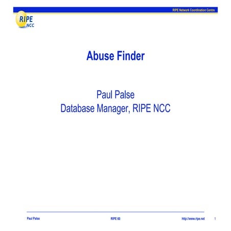 RIPE Database Update | PDF