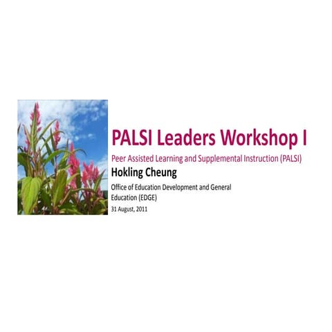 2011/12 PALSI Leader Training I