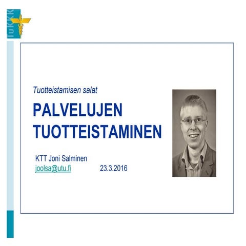 Palvelujen Tuotteistaminen Luento Pdf