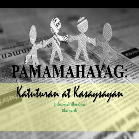 Pamamahayag   report ko