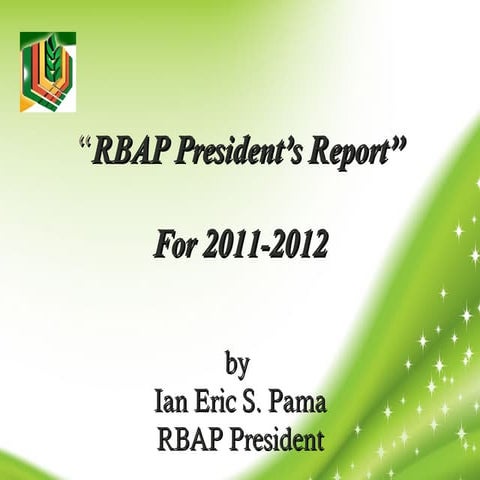 Pama presidentreport