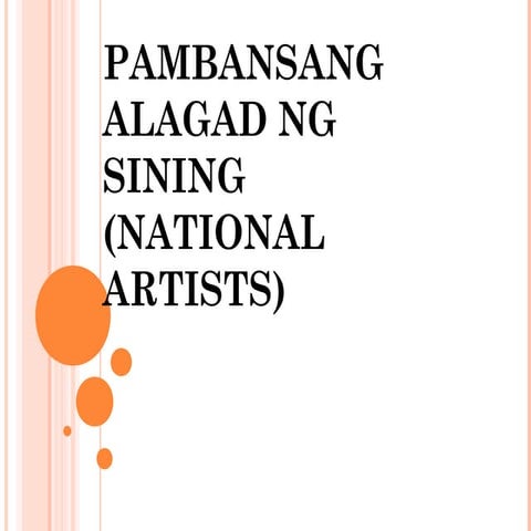 Pambansang Alagad ng Sining (National Artists)