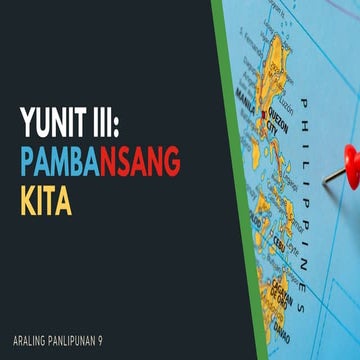 Araling Panlipunan 9 - 3rd Quarter: Pambansang Kita. Ano ang GDP at GNP. Paan...