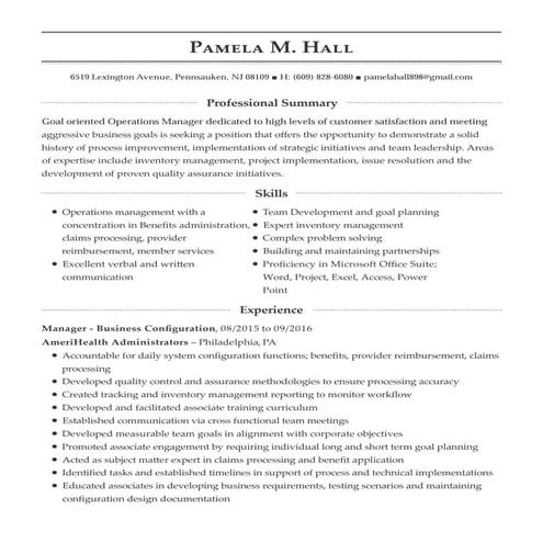 Pamela m. hall resume feb 2017