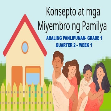 Konsepto at mga Miyembro ng Pamilya/ Araling Panlipunan