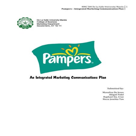 Pampers IMC Plan