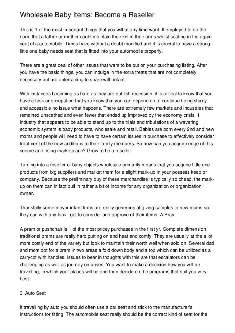 necessary baby items