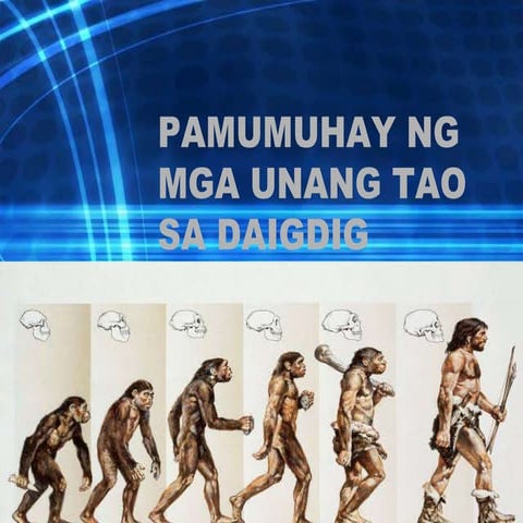 Pamumuhay ng mga unang tao sa daigdig