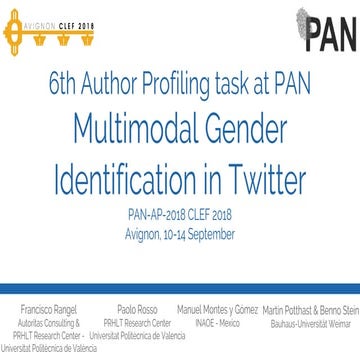Overview of the 6th Author Profiling task at PAN: Multimodal Gender Identific...