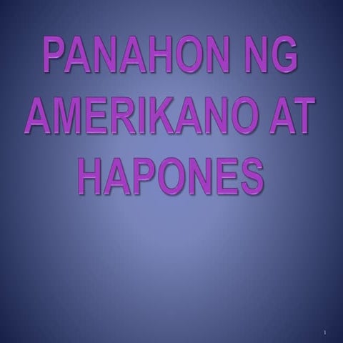 Panahon ng amerikan