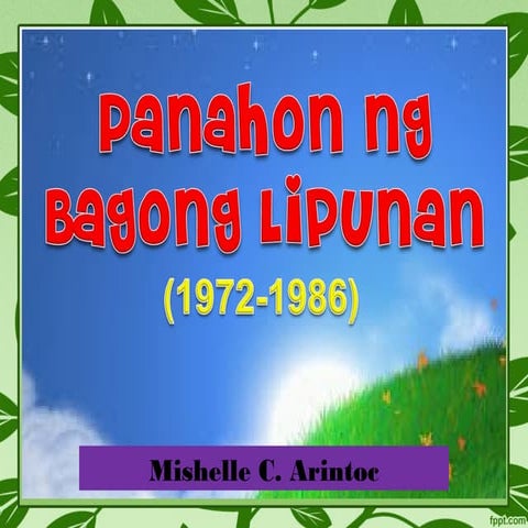 Panitikan sa Panahon ng Bagong Lipunan