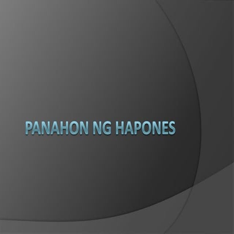 Panahon ng hapones