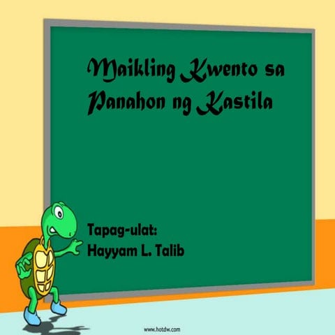 Pagsusuri ng Maikling Kwento sa Panahon ng kastila (Ang Pagong at Ang Matsing)