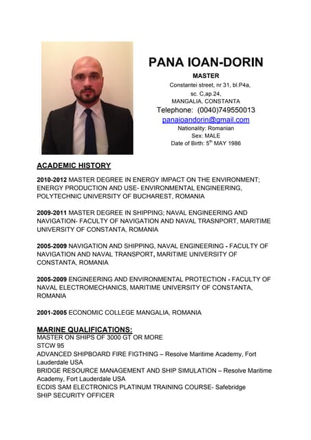 Pana ioan dorin cv 