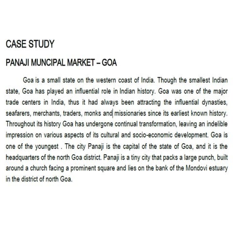 Panaji muncipal market – goa casestudy