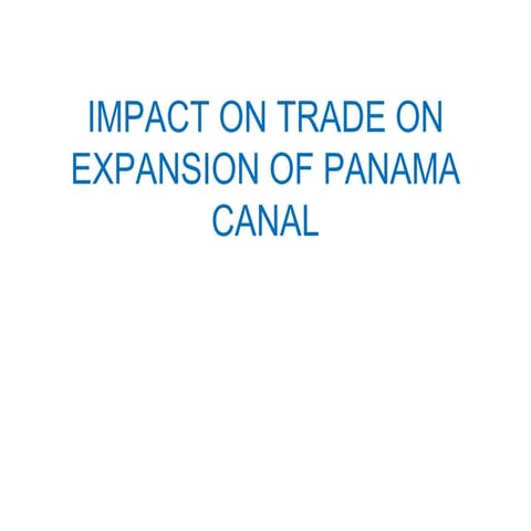 Panama canal expansion
